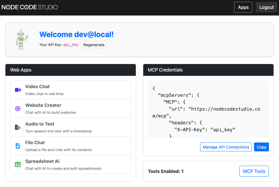 Dashboard Screenshot